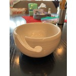 DY Pottery Yarn Bowl White Glossy