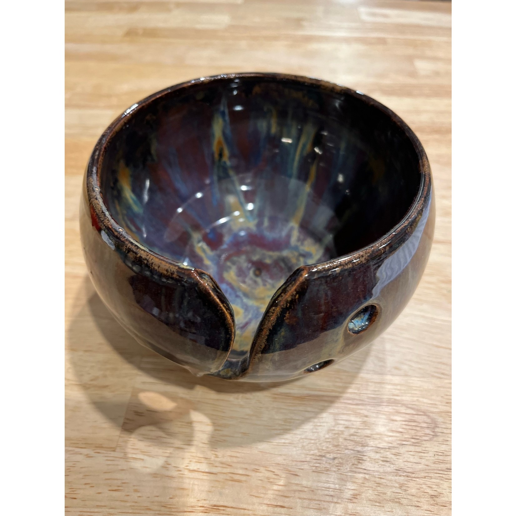 DY Pottery Yarn Bowl Brown