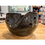 DY Pottery Yarn Bowl Dark Navy/Blue Gray Drops
