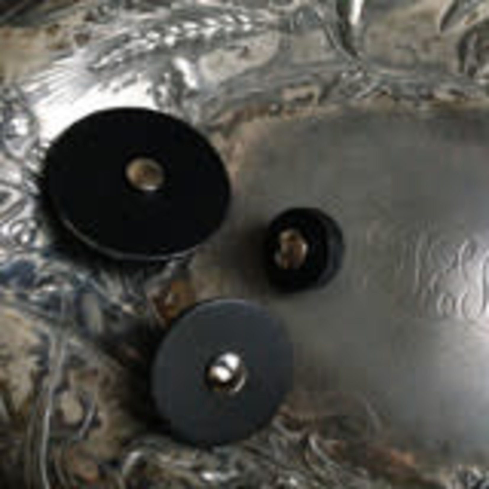 JUL Designs Leather Pedestal Button Large Black