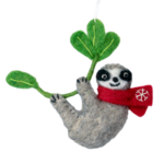 dzi Handmade Snowflake Sloth Ornament