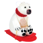 dzi Handmade Polar Bear Sled Ornament