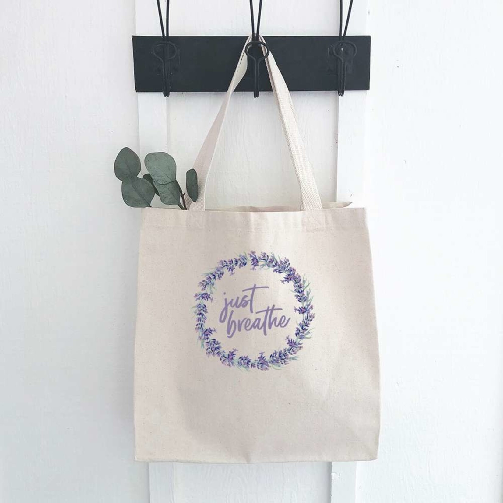 Just Breathe Canvas Tote Bag