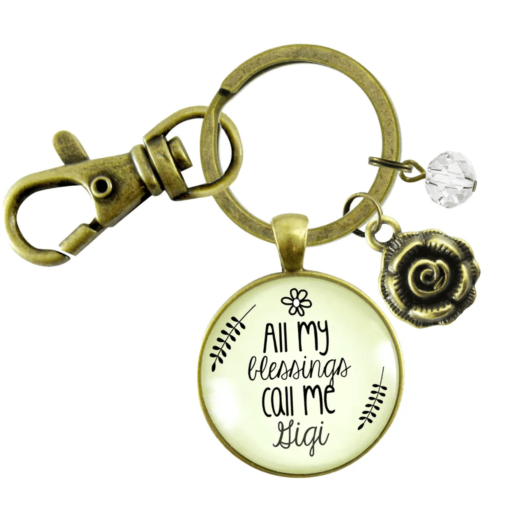 Gutsy Goodness All My Blessings Call Me GiGi Keychain