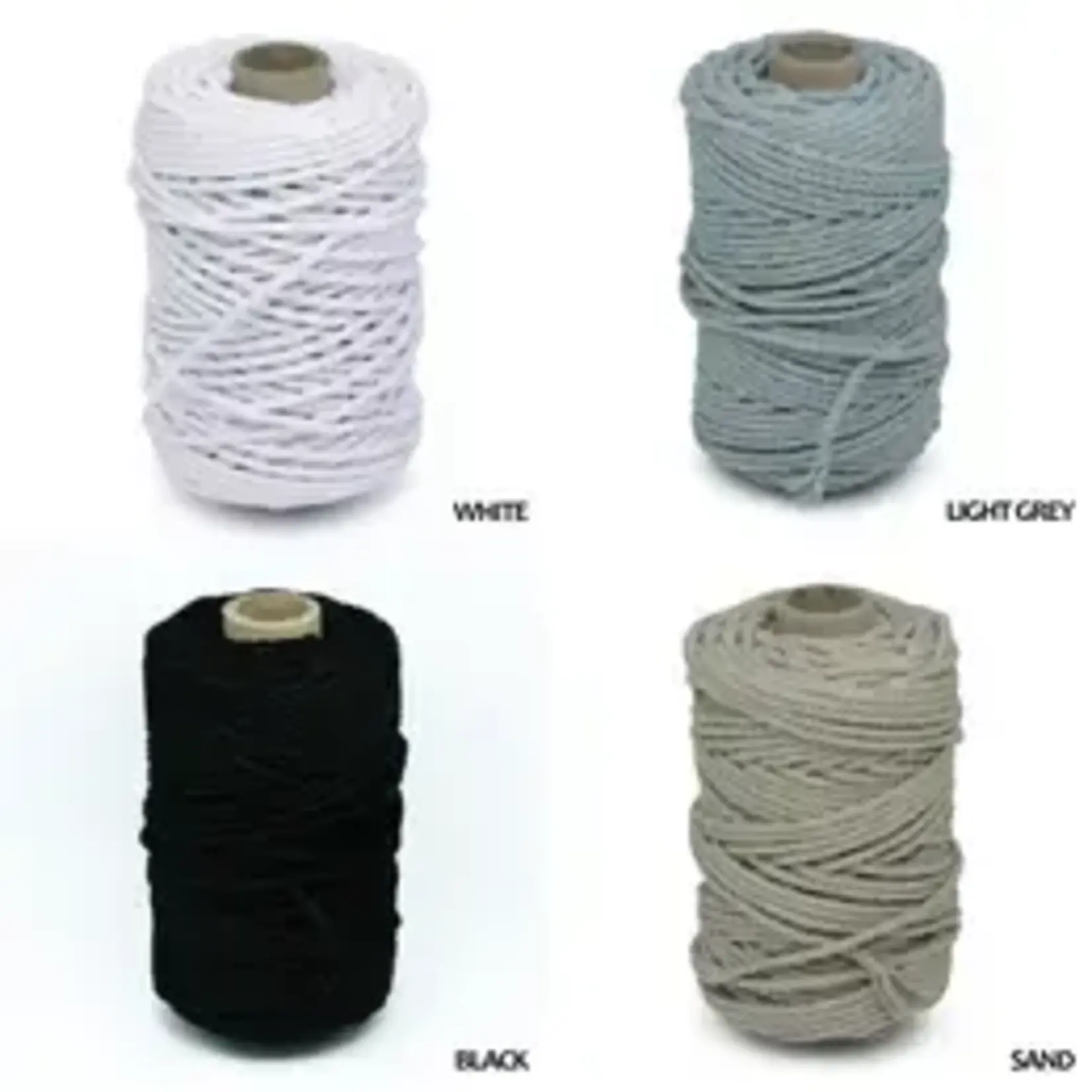 100% Cotton Macrame Rope Light Grey - 5 MM