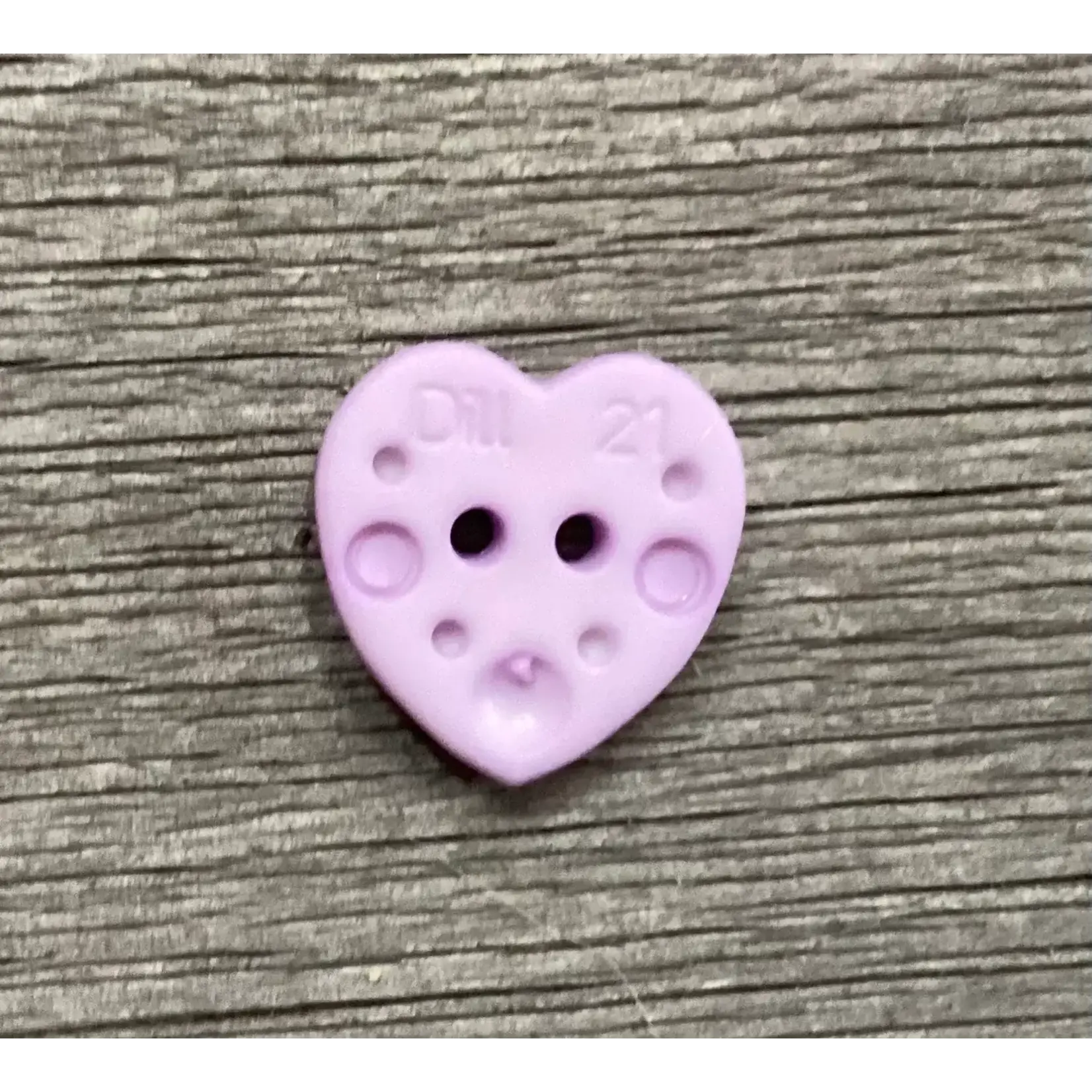 LILAC HEART Dill Button 122418 - Knit Knot & Natter