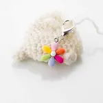 Twice Sheared Sheep Hippy Rainbow Flower Crochet Stitch Marker
