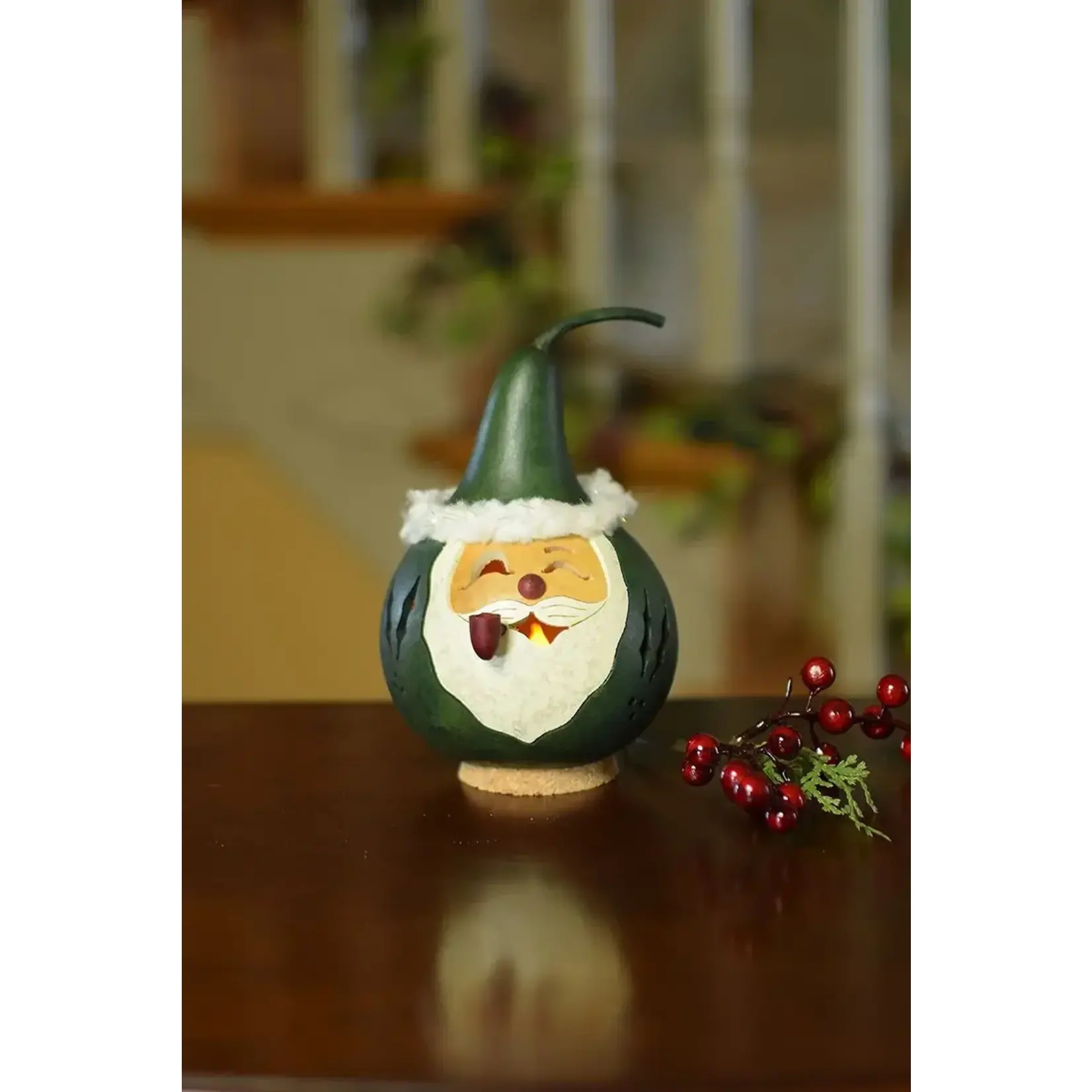Saint Nick Miniature Hand Crafted Gourd