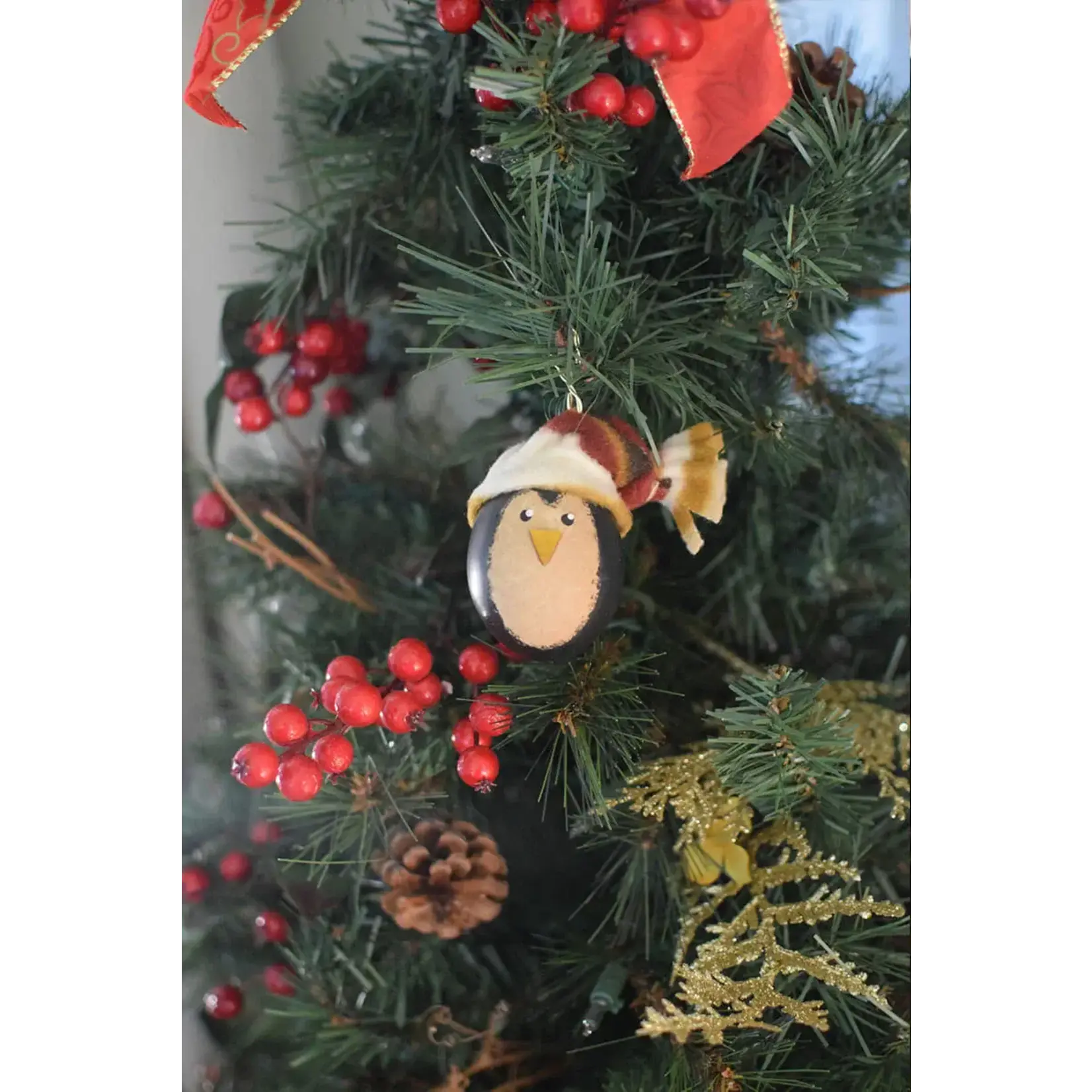Tux Penguin Gourd Ornament