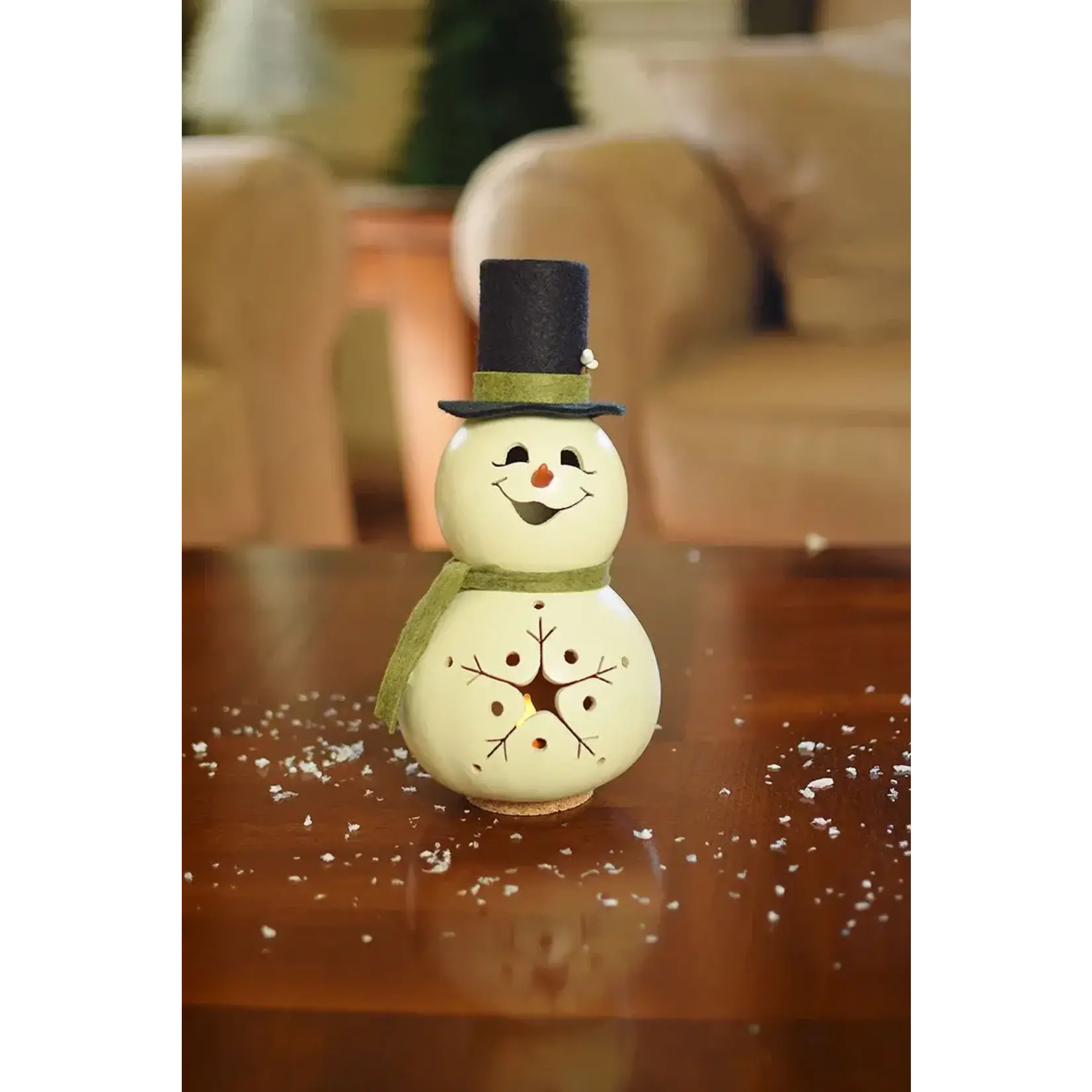 Meadowbrooke Snowman Hand Crafted Gourd