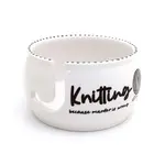 Knitting Because Murder is Wrong Yarn Bowl