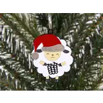 Fox & Pine Stitches Sheep Christmas Stocking Yarn Ornament
