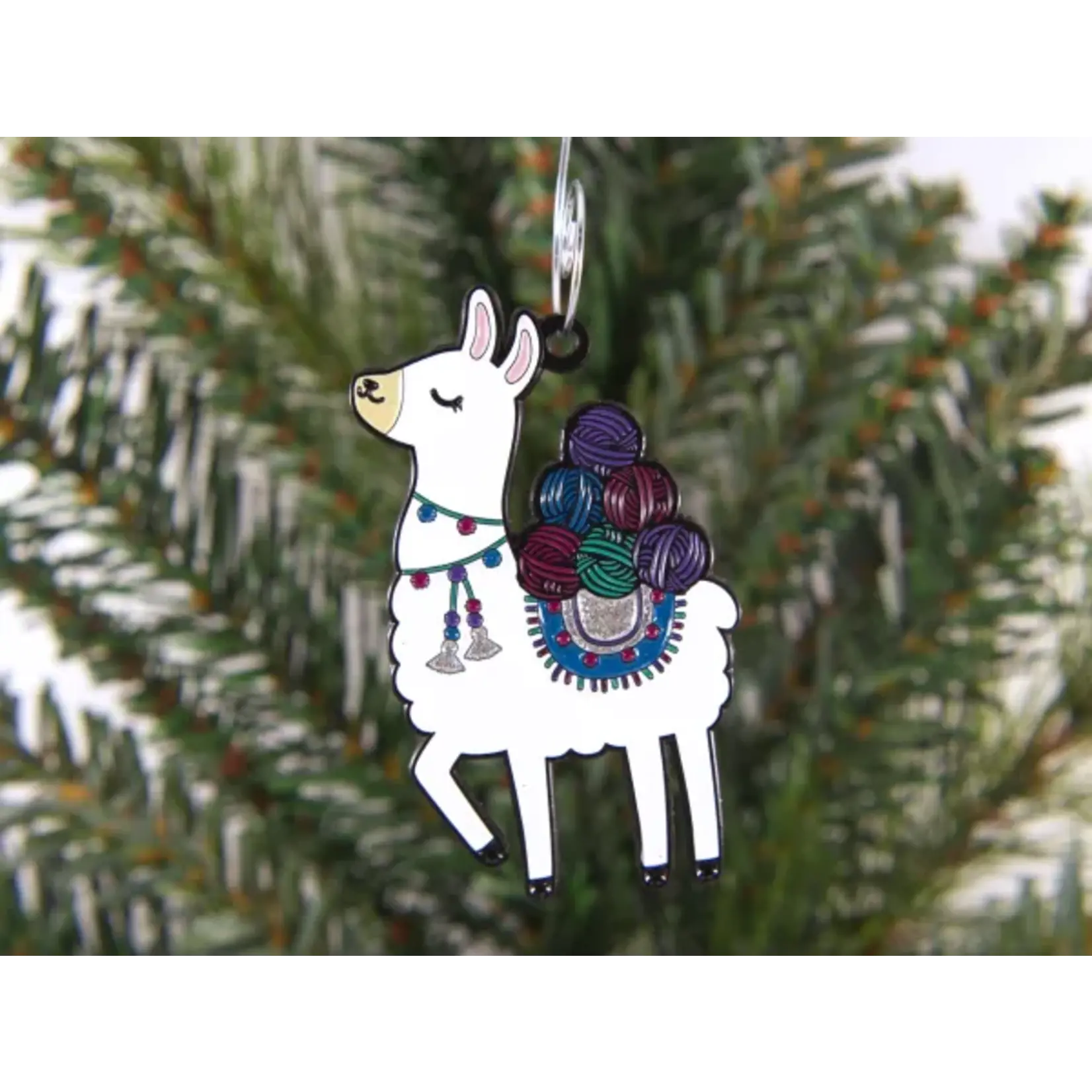 Fox & Pine Stitches Llama Christmas Yarn Ornament