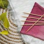Knit Pro Basix Beech 8" Double Point Needles