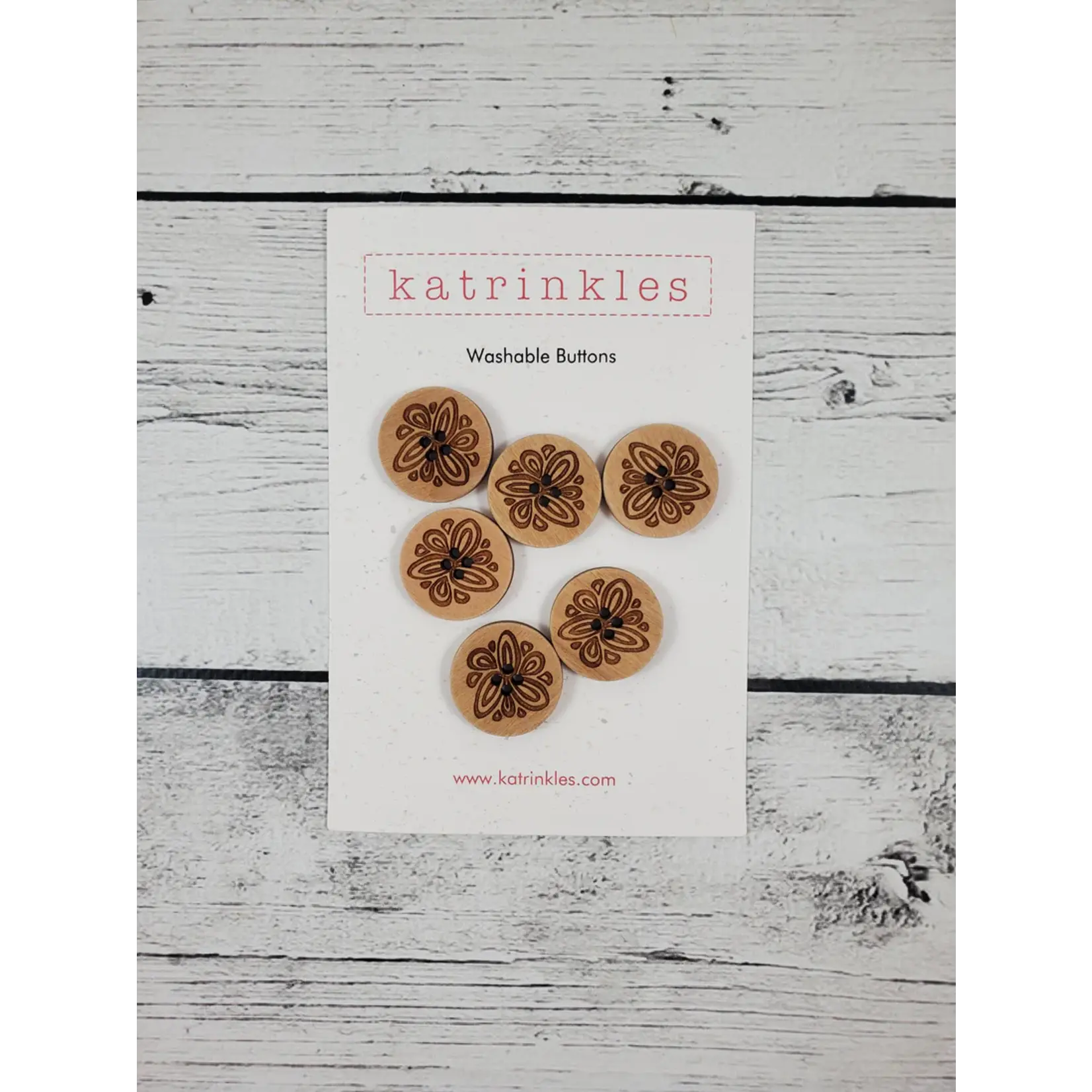 Katrinkles Tropical Buttons | 5/8" - Card of 6 Buttons