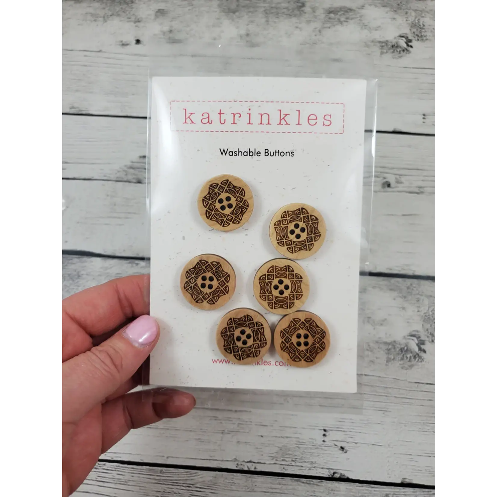 Katrinkles Mosaic Buttons | 5/8" - Card of 6 Buttons