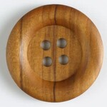Dill Buttons Wood Brown Button