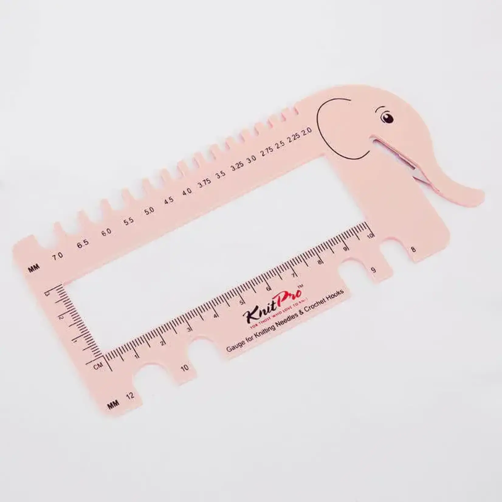 Knit Pro Knitting Needle and Crochet Hook Gauge - Blush