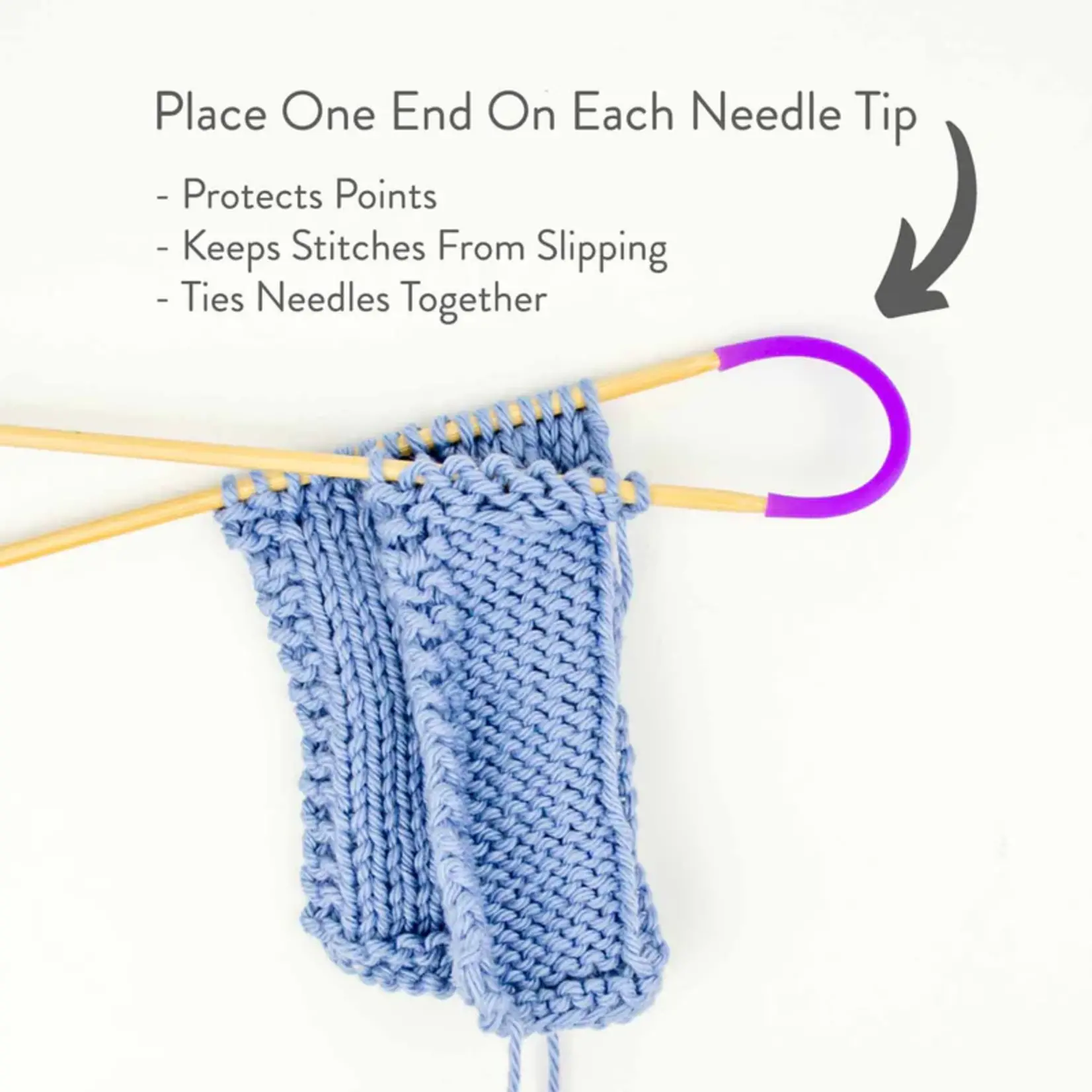 Twice Sheared Sheep Tip Ties - Knitting Needle Point Protectors