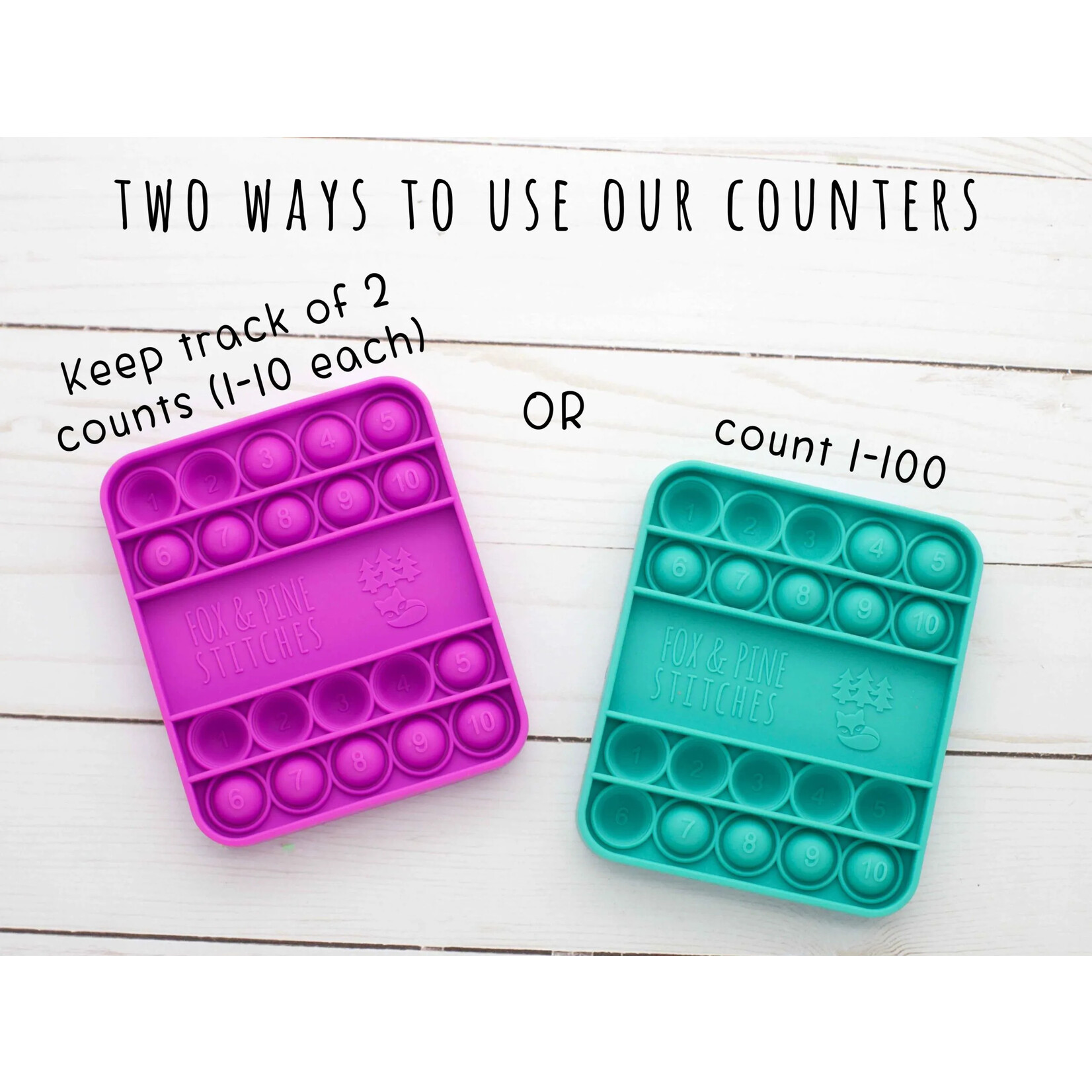 Fox & Pine Stitches Colorful Row Counters