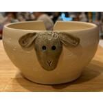 DY Pottery Gray Sheep Yarn Bowl