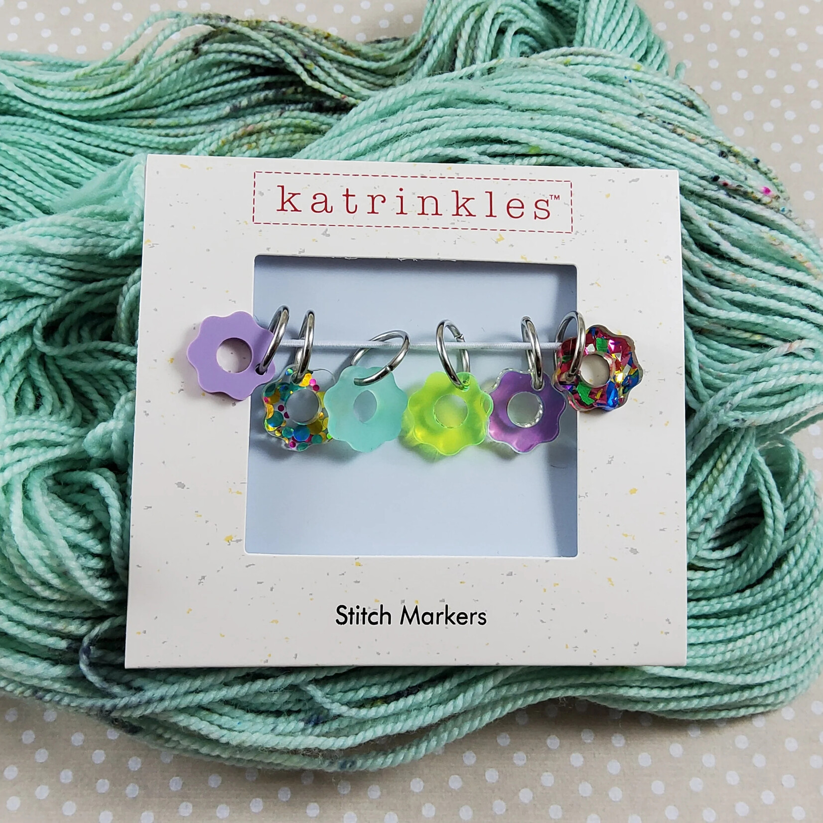 Katrinkles Acrylic Flowers Stitch Marker Set