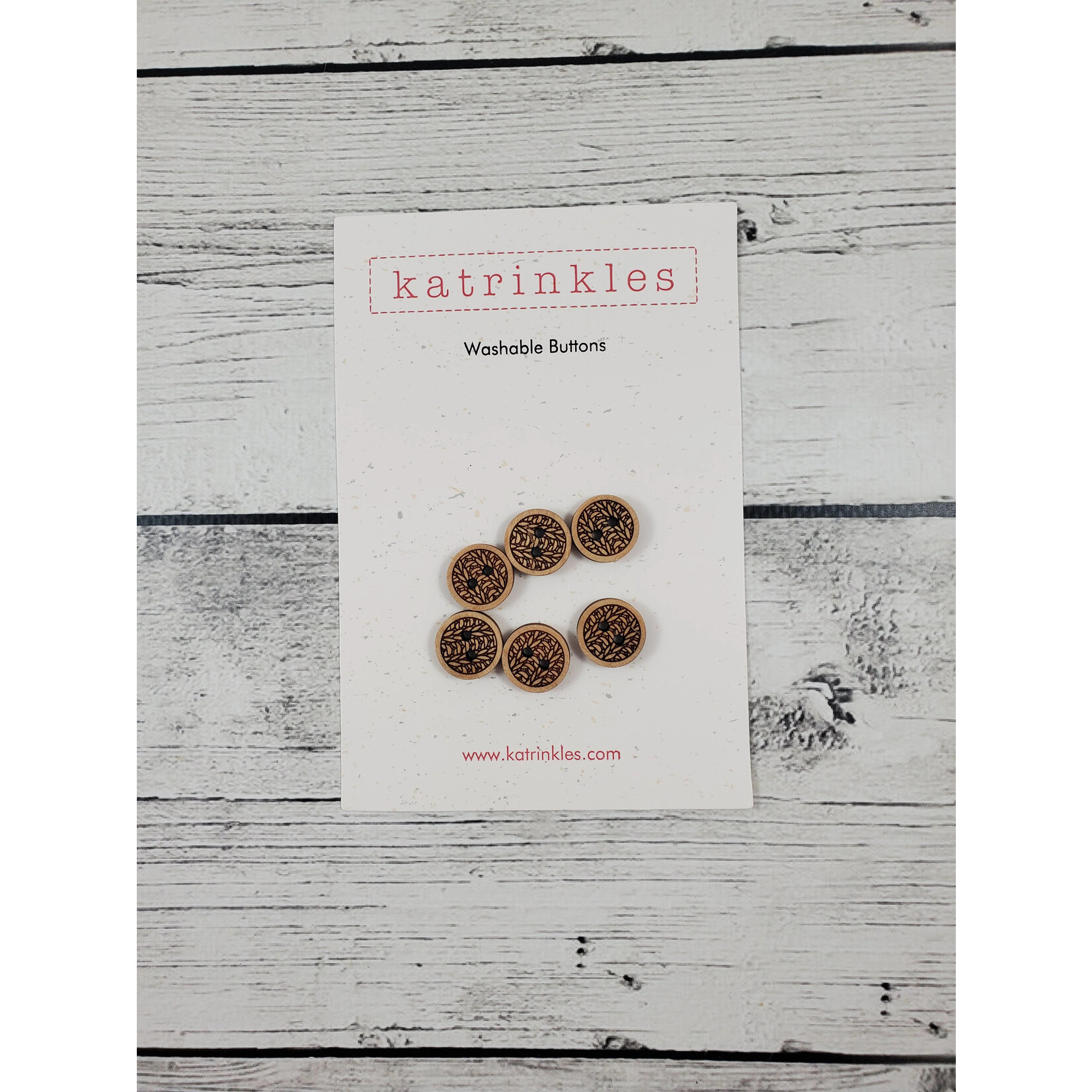 Katrinkles Knit Buttons | 3/4" - Card of 6 Buttons