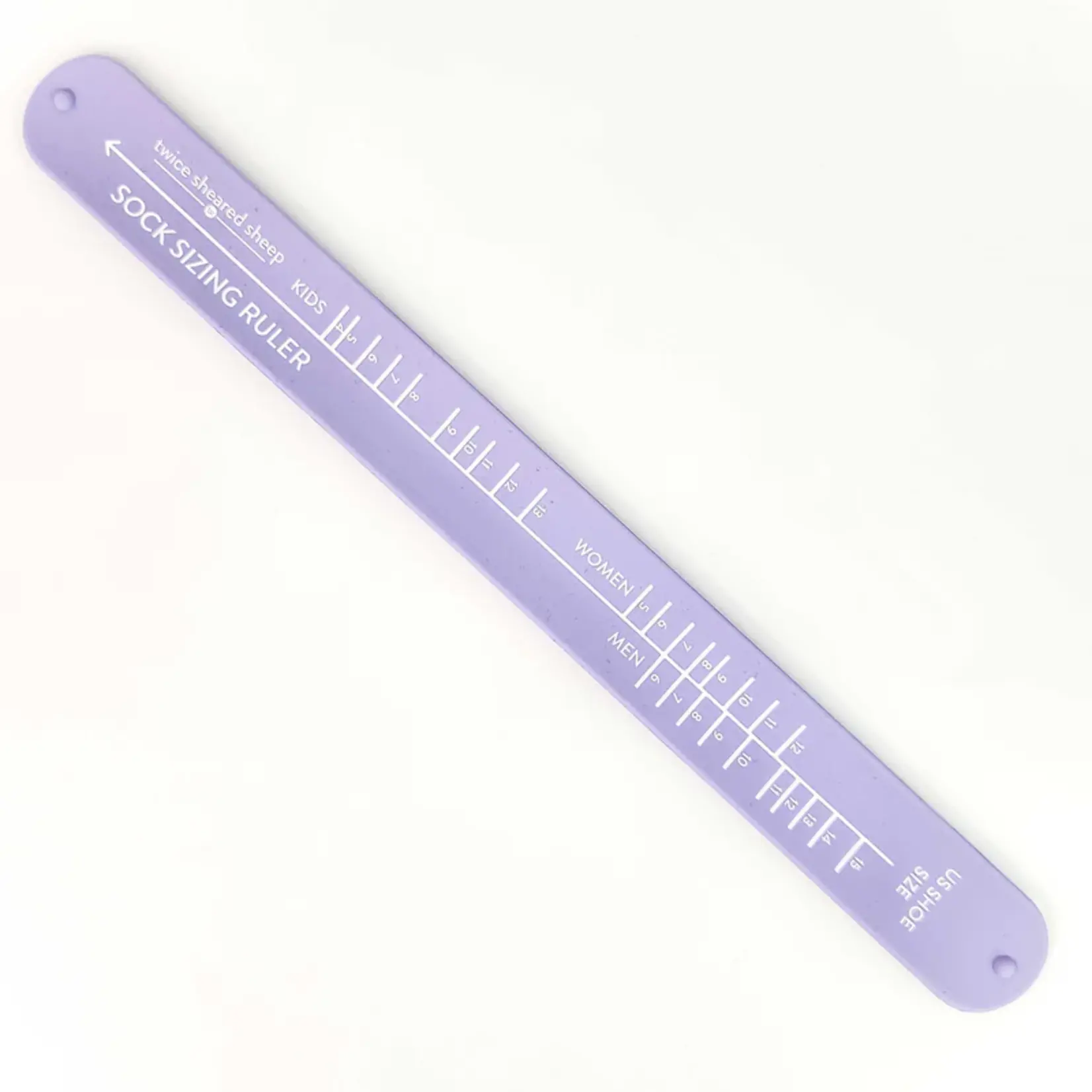 Twice Sheared Sheep Sock Sizing Ruler