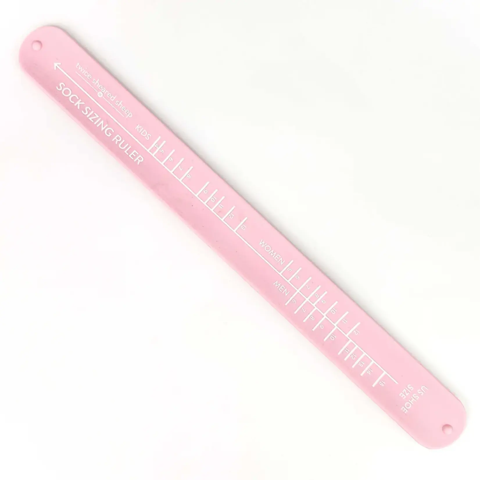 Twice Sheared Sheep Sock Sizing Ruler