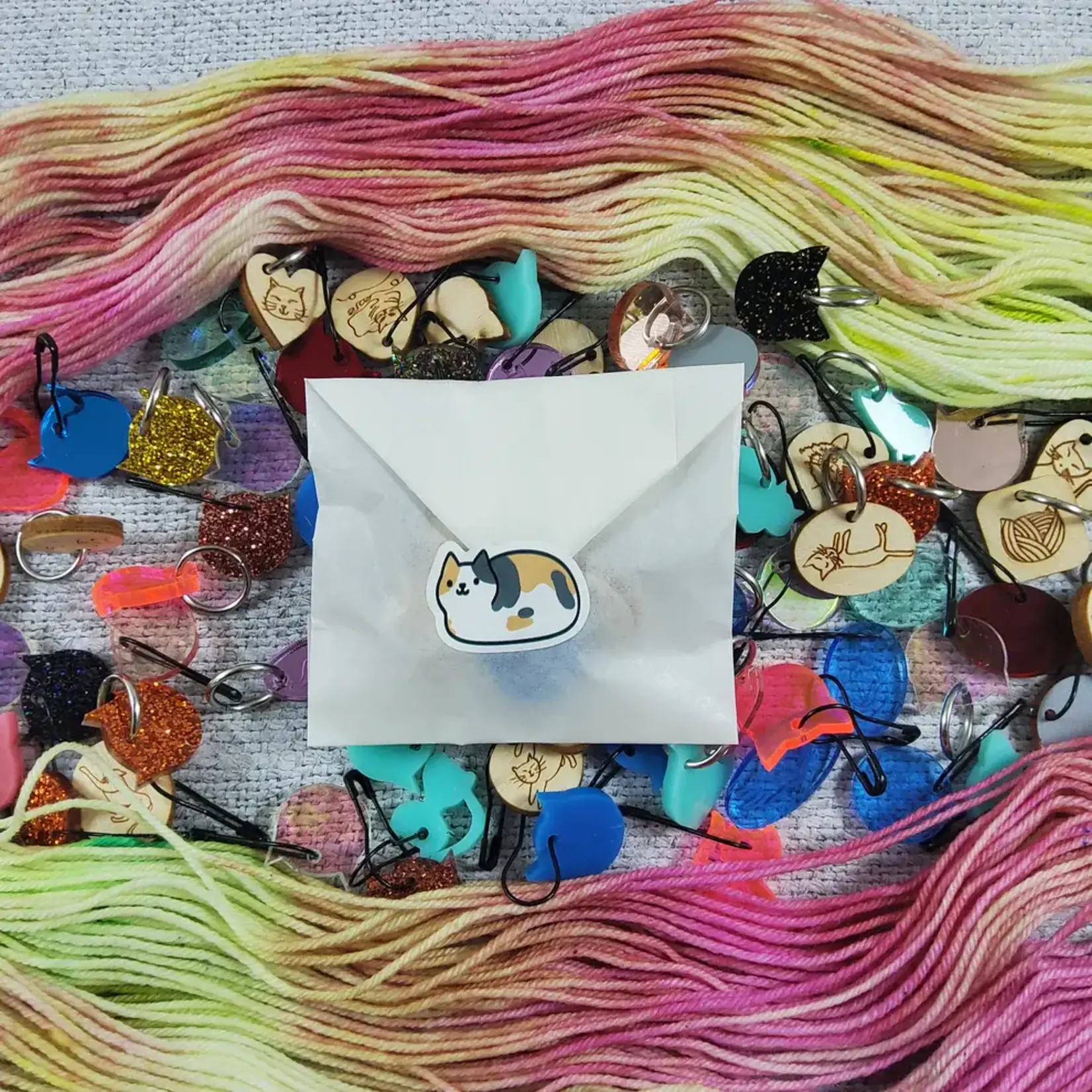 Katrinkles Cat Stitch Marker Mystery Grab Bag