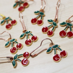 Anna B Shop Red Cherries Stitch Markers