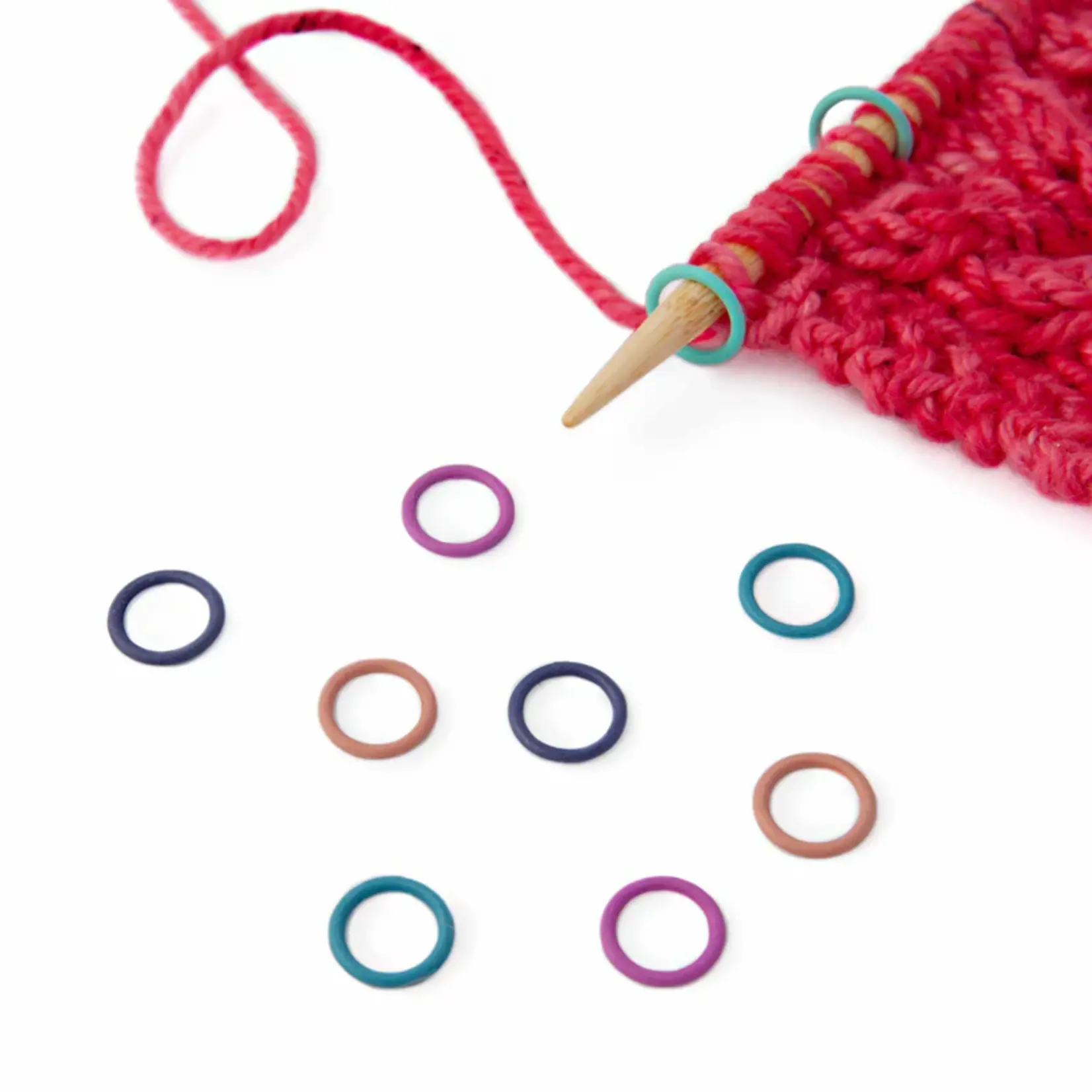 Twice Sheared Sheep Simple Ring Stitch Markers - Rainbow
