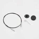Knit Pro Thin & Flex - 360 Swivel Cable - Black Nylon-Coated