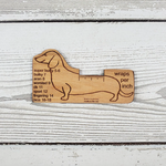 Katrinkles Dachshund Wraps Per Inch" WPI Yarn Gauge Tool