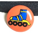 Dill Buttons Orange Roller Skate 18mm, Dill Button 221681