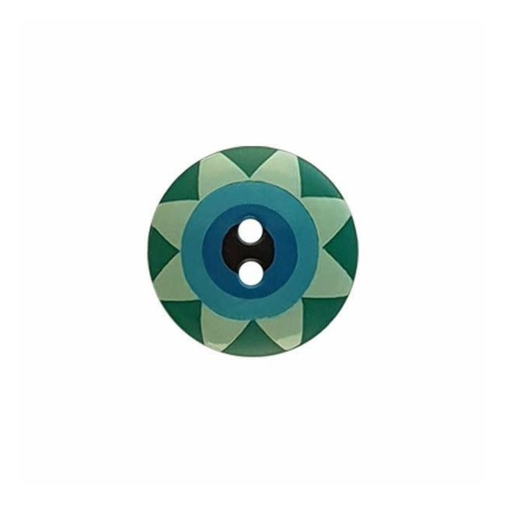 Dill Buttons Kaffe Fassett Printed Button  - 15mm - Dill Button 261403