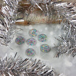 Katrinkles 2025 Holiday Collection - Snowflake Whimsy 3/4" Acrylic Buttons - Card of 6