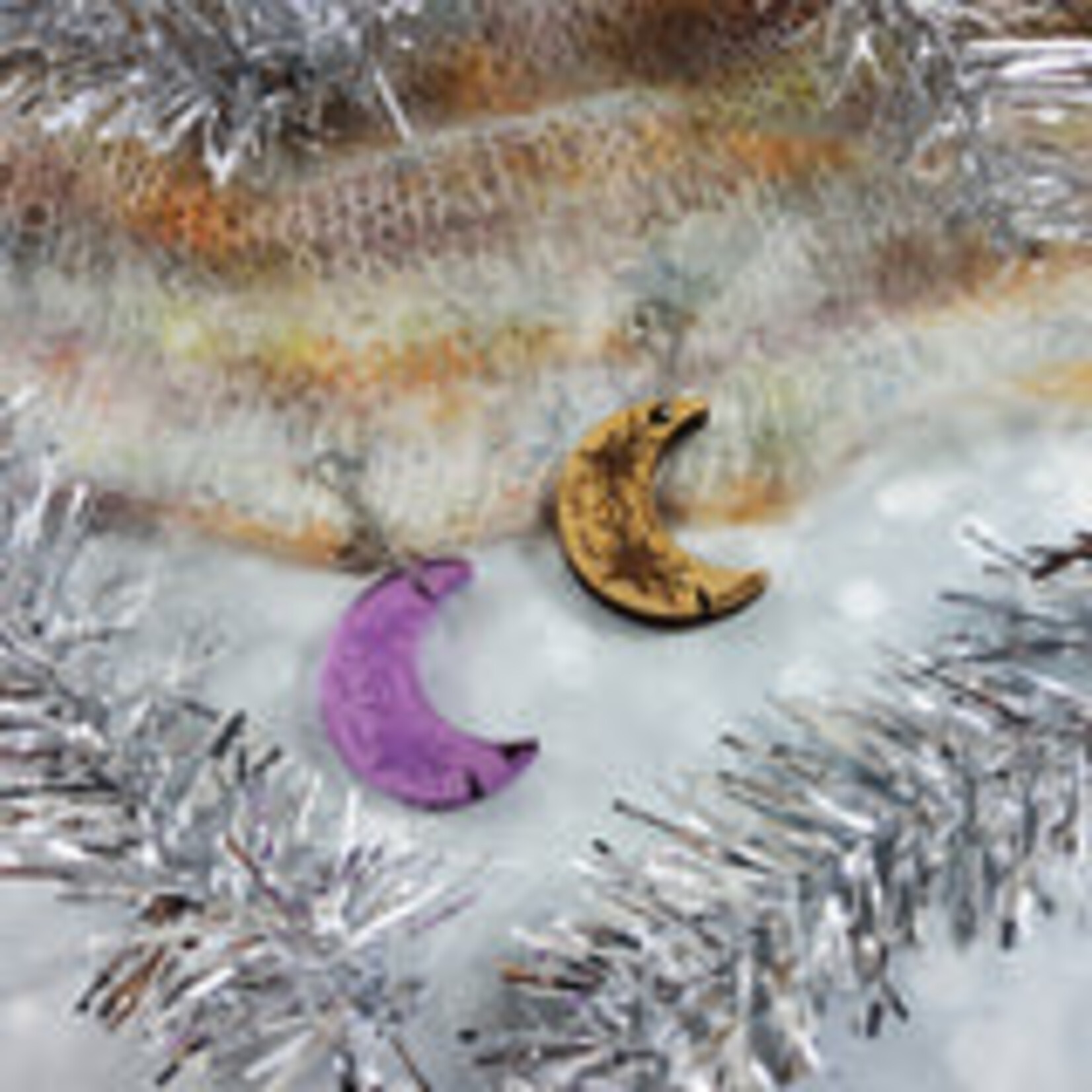 Katrinkles 2025 Holiday Collection - Wood Moon Shape Yarn Cutter