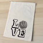 Anna B Shop LOVE Yarn Drawstring Project Bag