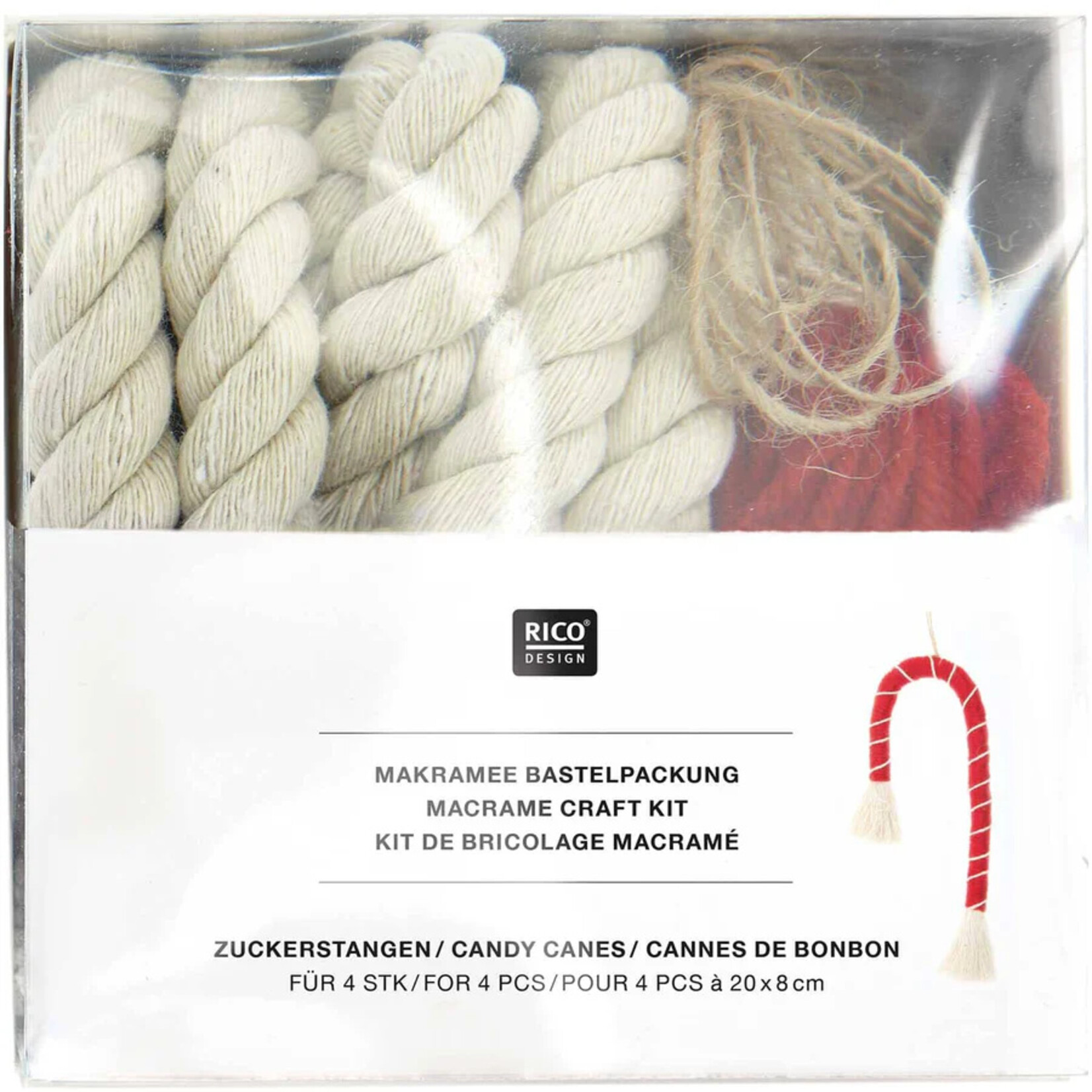 Rico Macrame Candy Cane Kit
