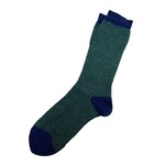Tey Art Inc Alpaca Socks - Zoey Stripe Blue Large