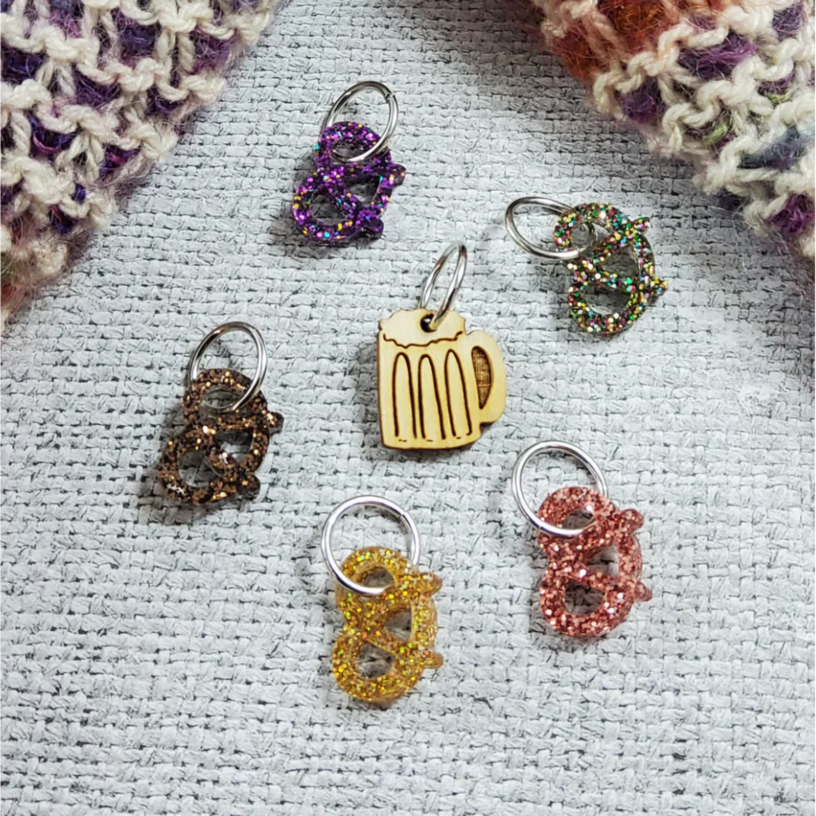 Katrinkles Pretzels Stitch Marker Set
