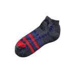 Tey Art Inc Tey Art Alpaca Socks Ankle Striped Charcoal M