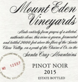 Mount Eden Vineyards "Estate" Pinot Noir 2014 1.5L