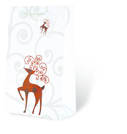 Red Reindeer Double Gift Bag