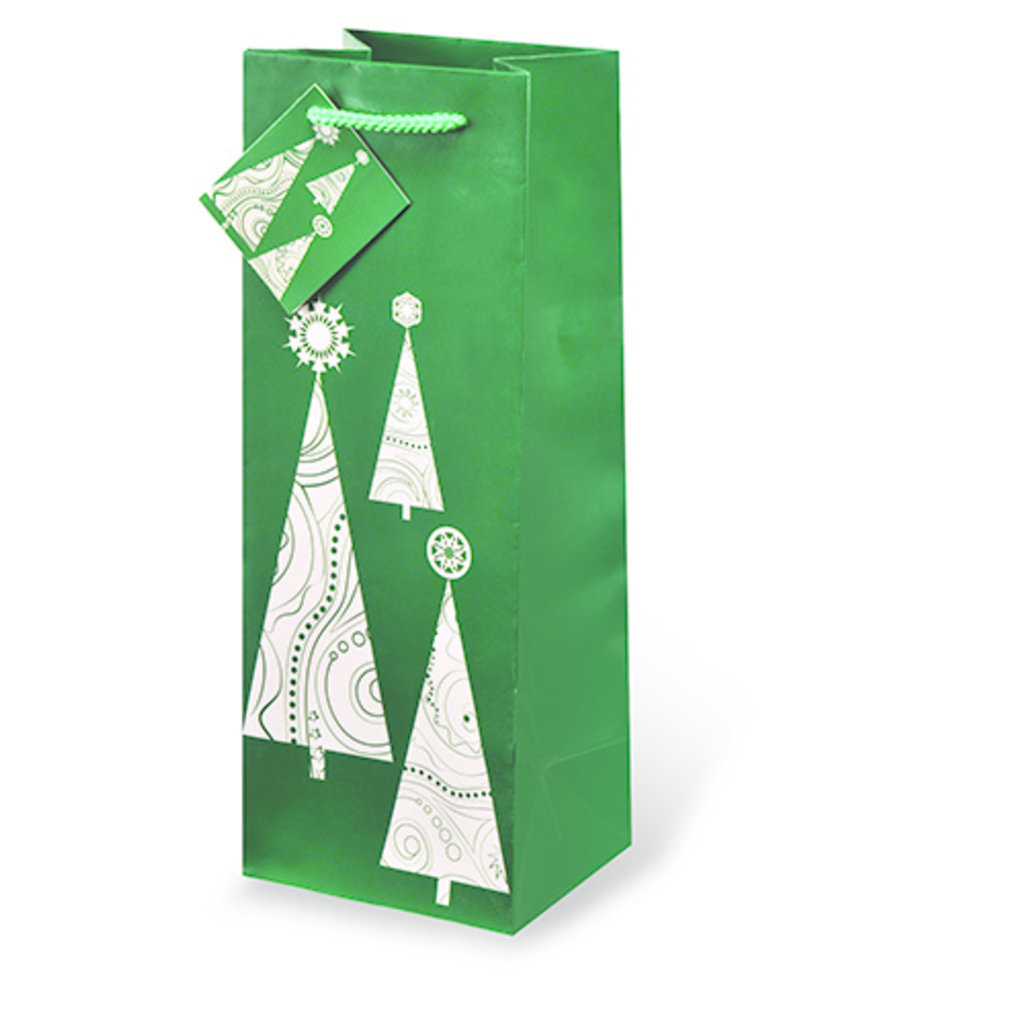 Contemprary Christmas Tree Single Gift Bag