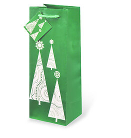 Contemprary Christmas Tree Single Gift Bag