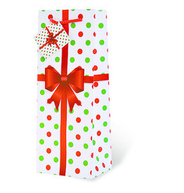 Polka Dot Holiday Gift Bag Single
