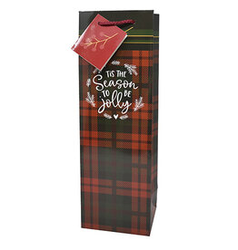 Christmas Flannel Single Gift Bag