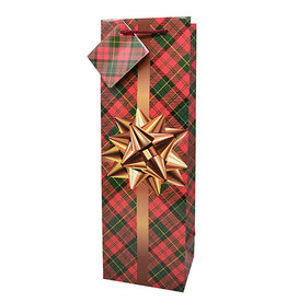 Gold Bow Gift Bag Single